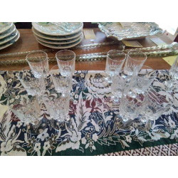 LOT 6 VERRES A PIED CRISTAL...