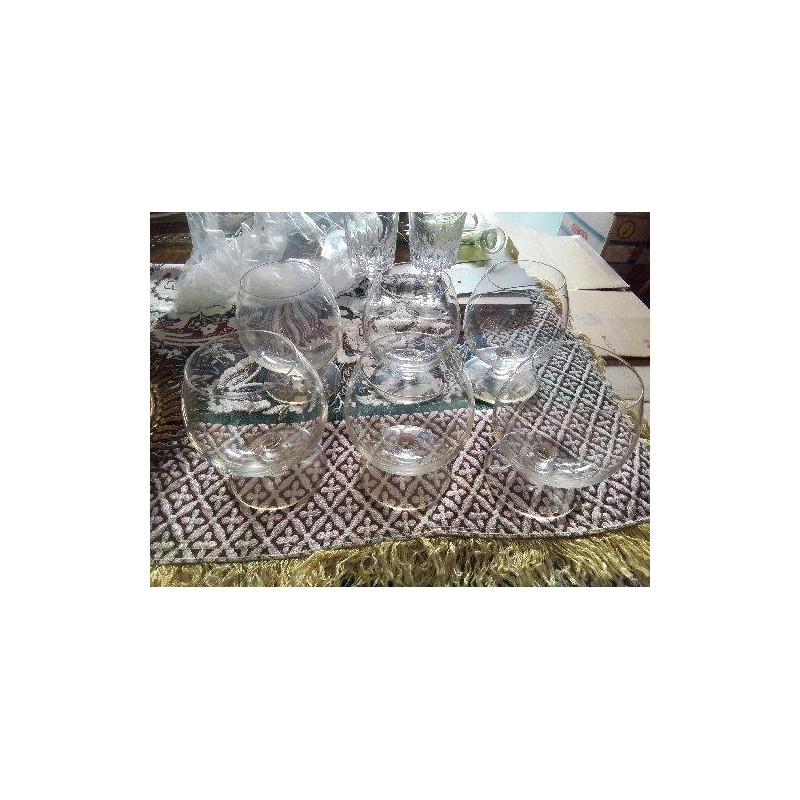 LOT 6 VERRES A COGNAC CRISTAL ST LOUIS