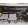 LOT 6 CHAISES FER FORGÉ+COUSSINS 