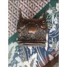 ANCIENNE BOITE A BIJOUX MIROIR COFFRET REGULE SUR PIEDS