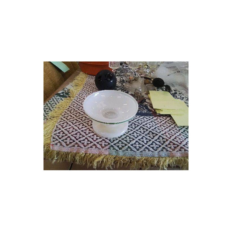 VIDE POCHE OPALINE LISERET VERT