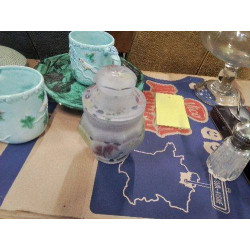 BONBONNIÈRE VERRE ANC COULEURS