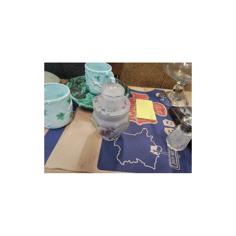 BONBONNIÈRE VERRE ANC COULEURS