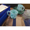 DUO TASSES BARBOTINE BLEUE 1988