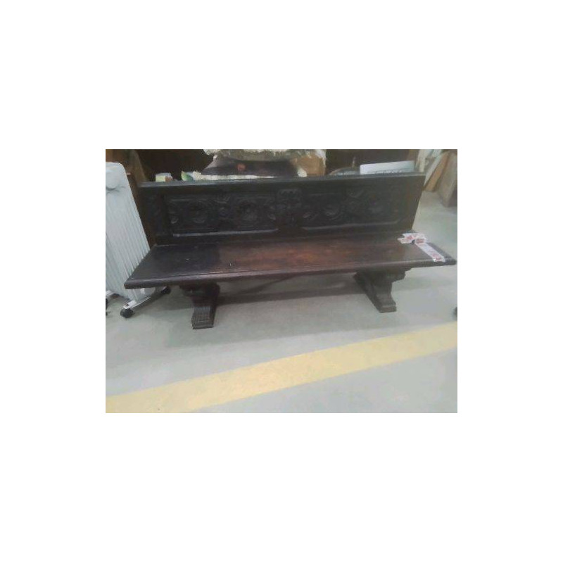 BANC BRETON BOIS SCULPTÉ 