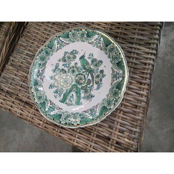 ASSIETTE BLC VERT OISEAU...
