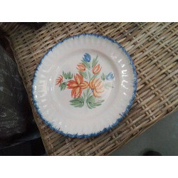 ASSIETTE ANCIENNE FLEURI...
