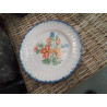 ASSIETTE ANCIENNE FLEURI TOUR BLEU