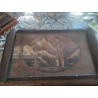 PLATEAU BOIS VINTAGE SCULPTÉ MONTAGNARD