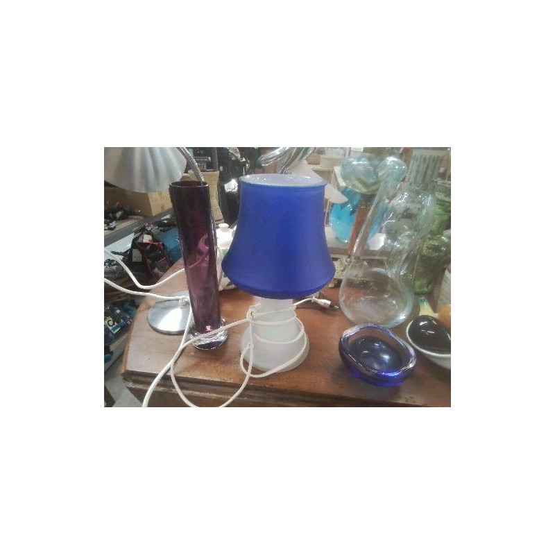 LAMPE VERRE BLEUE 