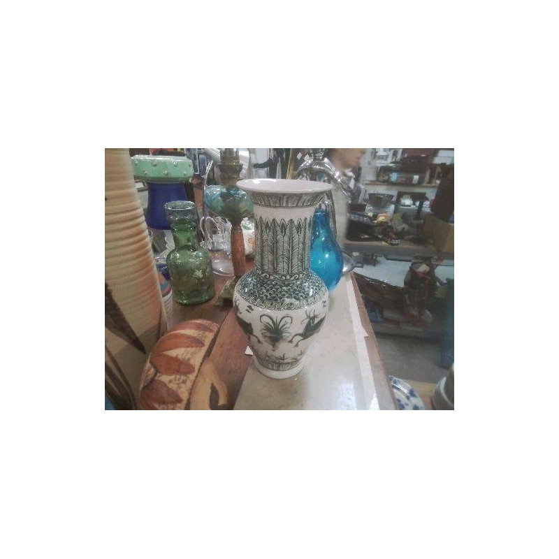 VASE DÉCOR VERT ANIMAUX