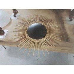MIROIR SOLEIL BAMBOU VINTAGE 