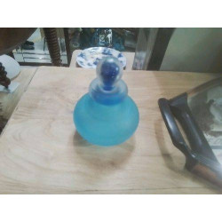 FLACON BLEU VERRE DEPOLI