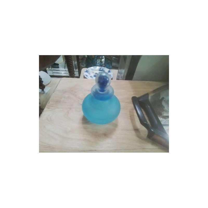 FLACON BLEU VERRE DEPOLI
