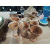LOT PICHETS+9 VERRES GRÈS 