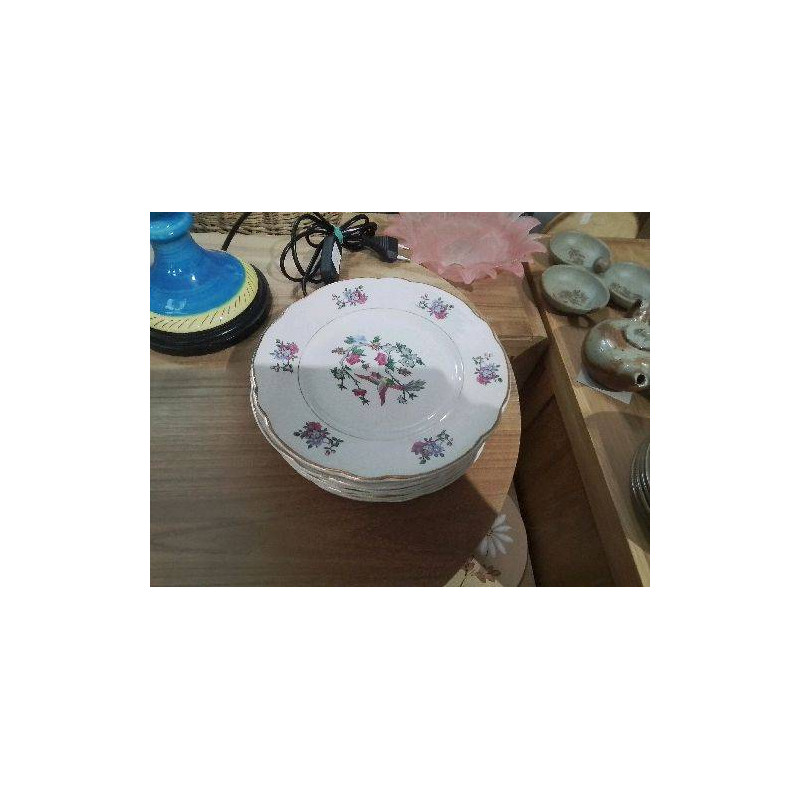 LOT ASSIETTES OISEAUX LUNÉVILLE 