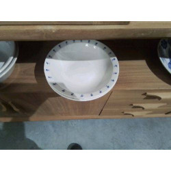 PLAT CREUX PALMIER BLEUS 