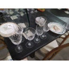 LOT 6 VERRES CRISTAL CISELÉS LOSANGES