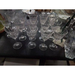 LOT 6 VERRES CRISTAL MM
