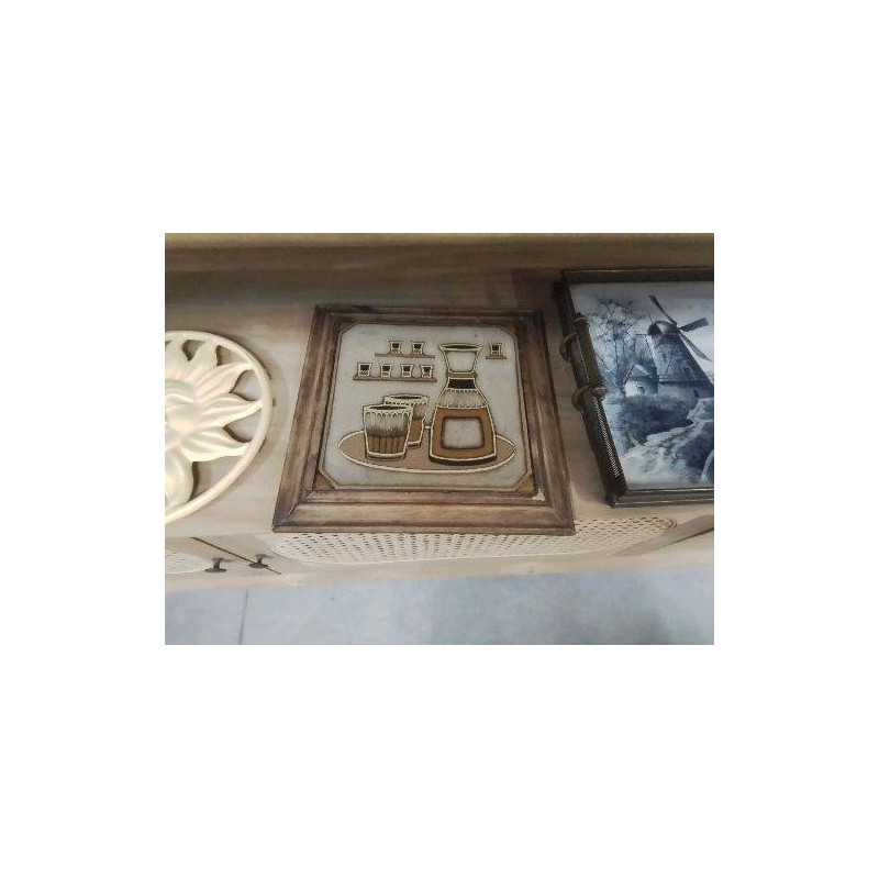 DESSOUS PLAT DÉCOR CARAFE VERRES