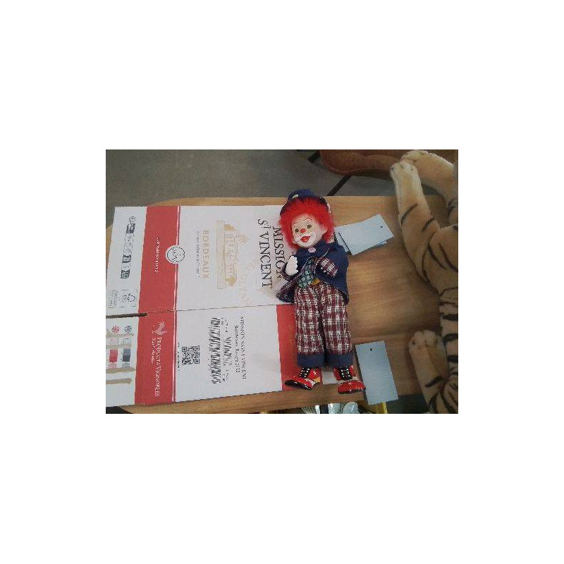 POUPEE CLOWN CHEVEUX ROUGE