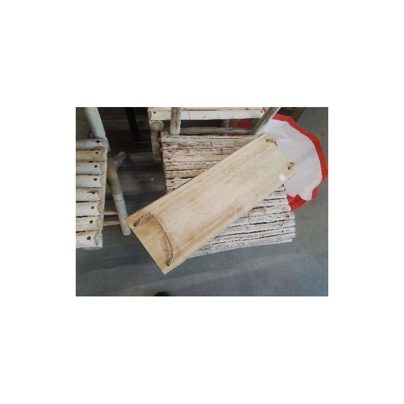 PLANCHE BOIS BRUT 2 ANSES CORDE