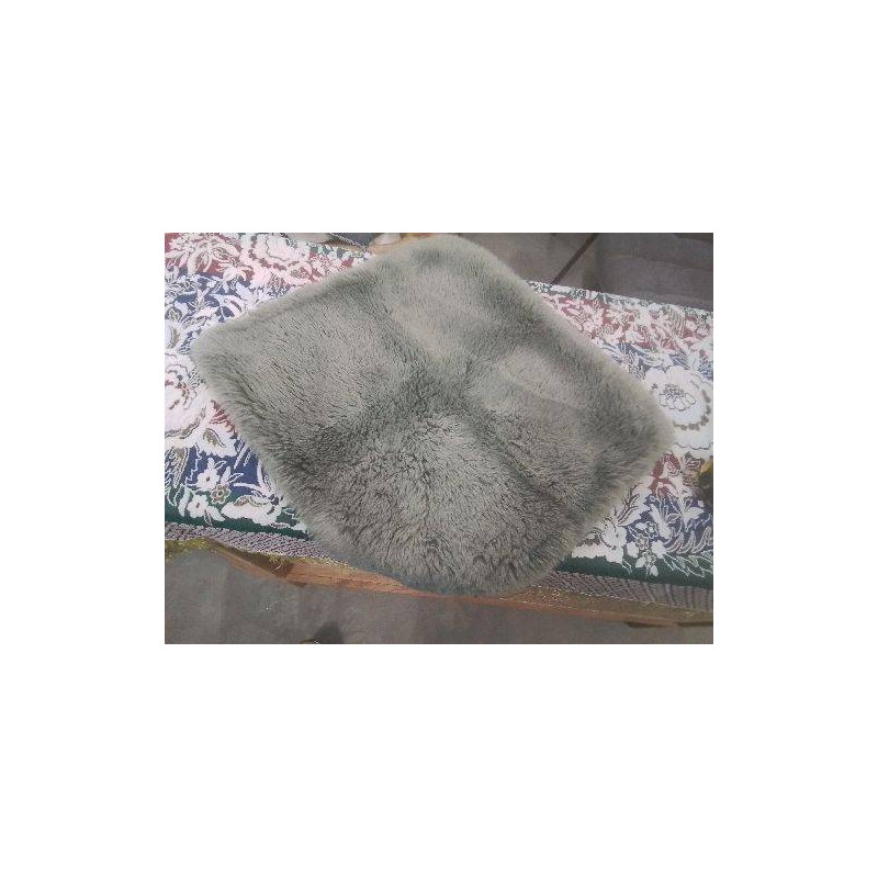 HOUSSE DE COUSSIN KAKI FAUSSE FOURRURE