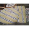 ENS HOUSSE DE PLAID RECT 70×190+2 HOUSSES  COUSSINS COUL RAYES BLANC NOIR EN ACC BB