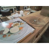 PLATEAU DE SERVICE VERRE TOURNANT