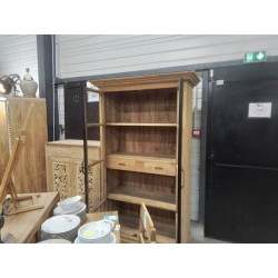 27/SHO01-VITRINE TECK 2 PORTES 194*45*100 CM