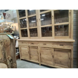 26/MEUBLE VITRINE TECK 2 CORPS 200*52*220 CM