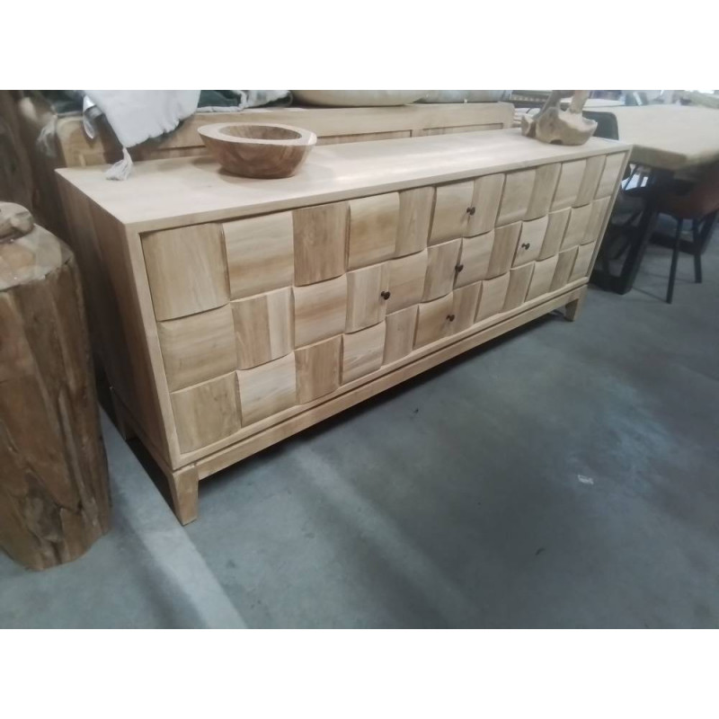 32//BUFFET TECK DAMIER GM 200*45*80 CM