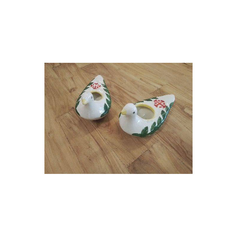 PAIRE DE BOUGEOIRS VINTAGE COLOMBE 