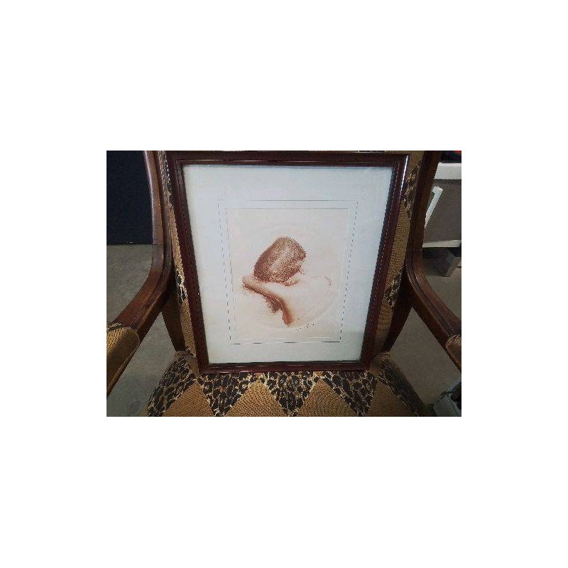 CADRE DESSIN FUSAIN JEAN AUGUSTE VYBOUB
