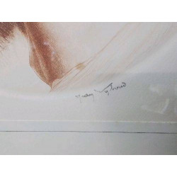 CADRE DESSIN FUSAIN JEAN AUGUSTE VYBOUB