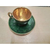 TASSE ANC VERT DORE +SOUCOUPE