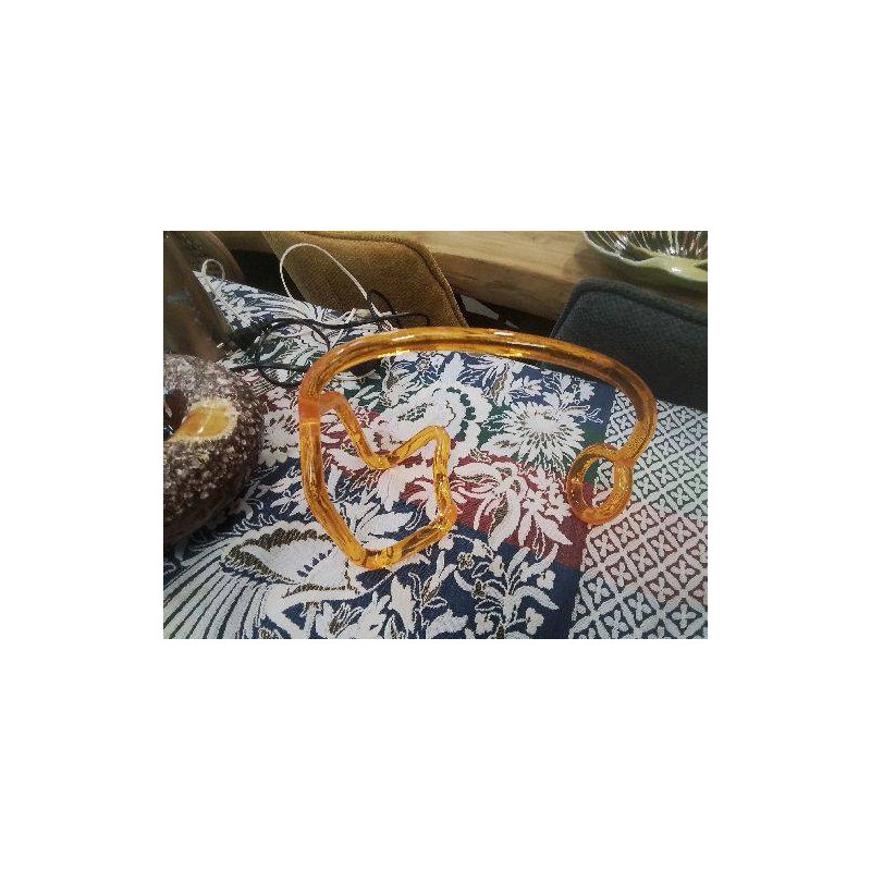 PORTE BOUTEILLE VINTAGE PLASTIQUE ORANGE