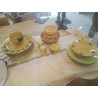 LOT VAISSELLE VERT JAUNE OLIVES