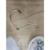 PETIT COLLIER FANTAISIE PERLES VERTES ET NACREES