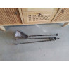 PAIRE OUTILS DE CHEMINEE PINCE ET PELLE ANCIENS METAL