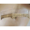 JARDINIERE ANC LOSANGE VERRE PIED DORE