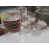 ENS TASSES A CAFE + SOUCOUPES BLANC DECOR 