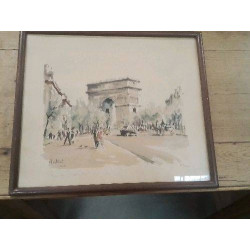 CADRE BOIS VINTAGE ARC DE...