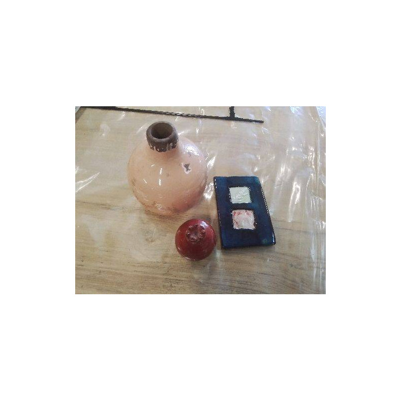 LOT DE 3 PETITES CERAMIQUES VERNISSEES