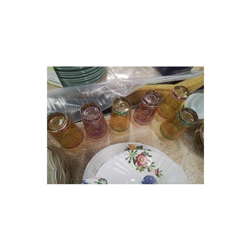 LOT DE 6 VERRES KORZILUS CREATION COUL