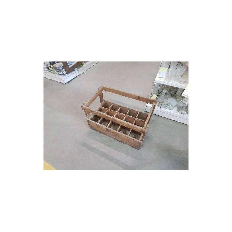 CAISSE À BOUTEILLES BOIS ANC