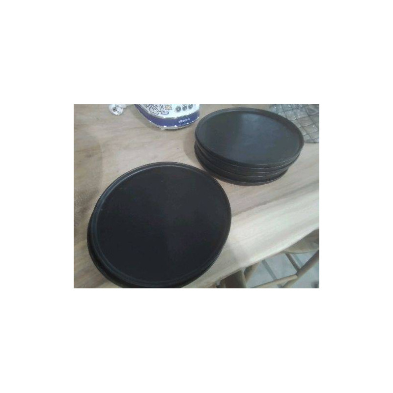 LOT ASSIETTES NOIRES GUSTA SCANDIC