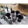 ENSEMBLE DE 4 COUPES NOIRES VERRE