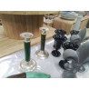 PAIRE DE BOUGEOIRS VINTAGE VERTS