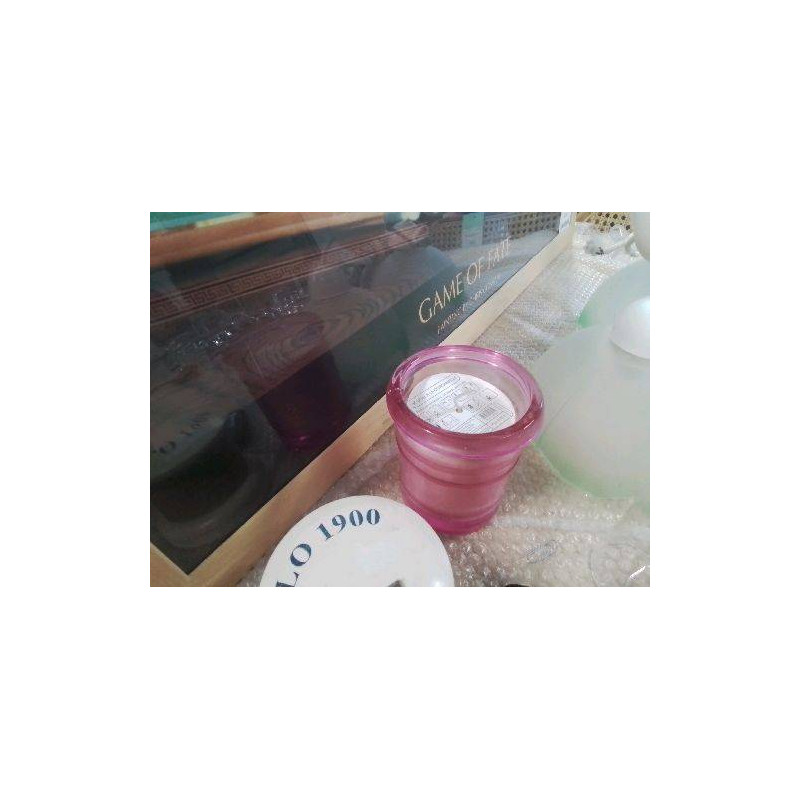 BOUGIE CITRONNELLE POT EN VERRE ROSE